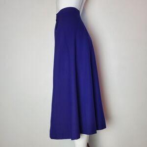 Vintage 70s/80s Celeste Sport Purple Wool Midi Skirt